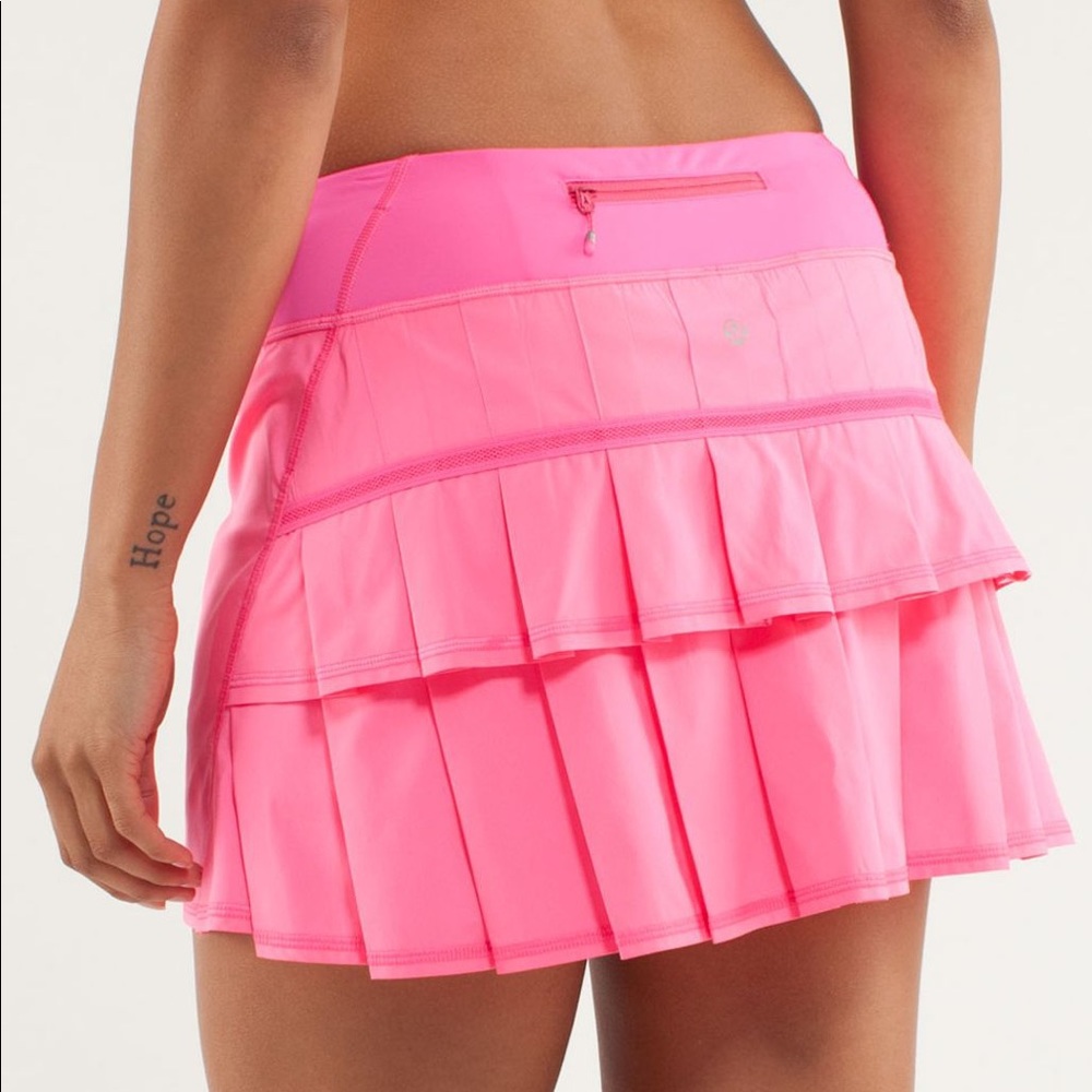 LULULEMON Hot Pink Run Pace Setter Skirt TALL